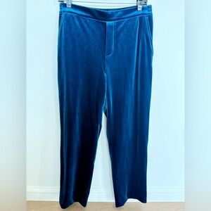 Draper James blue velvet pull-on pants size S